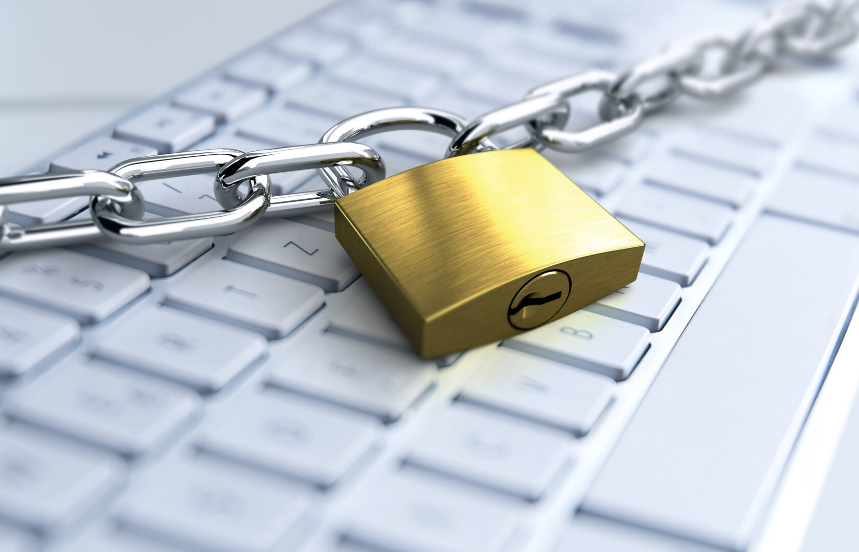 Sicherheit im Internet schloss auf tastatur